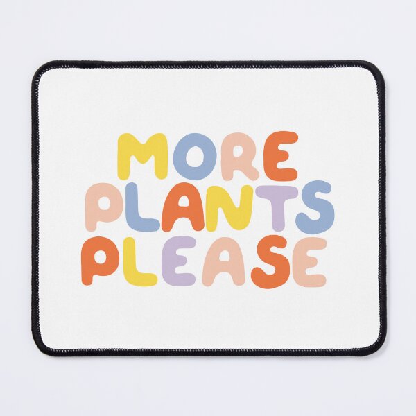 Item preview, More Plants Please Colorful Bubble Text designed and sold by elmma design.