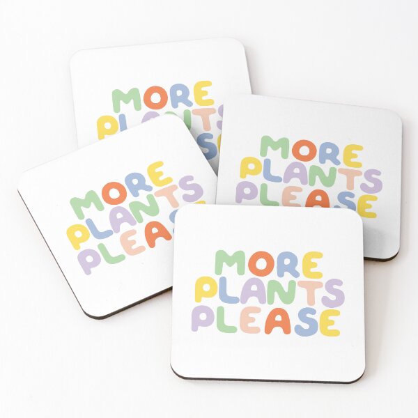 Item preview, More Plants Please Colorful Bubble Text designed and sold by elmma design.