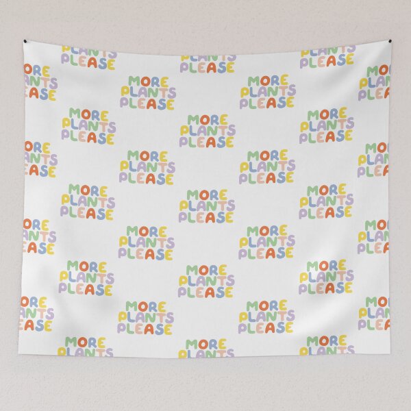 Item preview, More Plants Please Colorful Bubble Text designed and sold by elmma design.