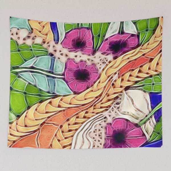 Item preview, A basket of wildflowers  New arrivals designed and sold by FluidArtByLK.