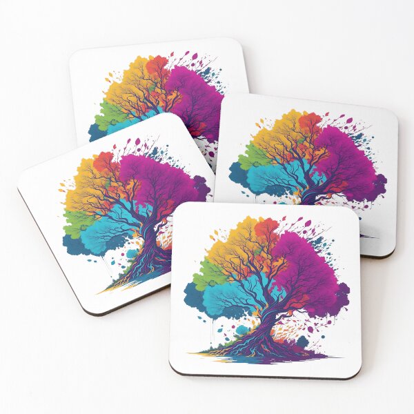 Item preview, "Vibrant Vector Art: A Spectacular Big Tree Bursting with Colors" designed and sold by Best-Art-32.