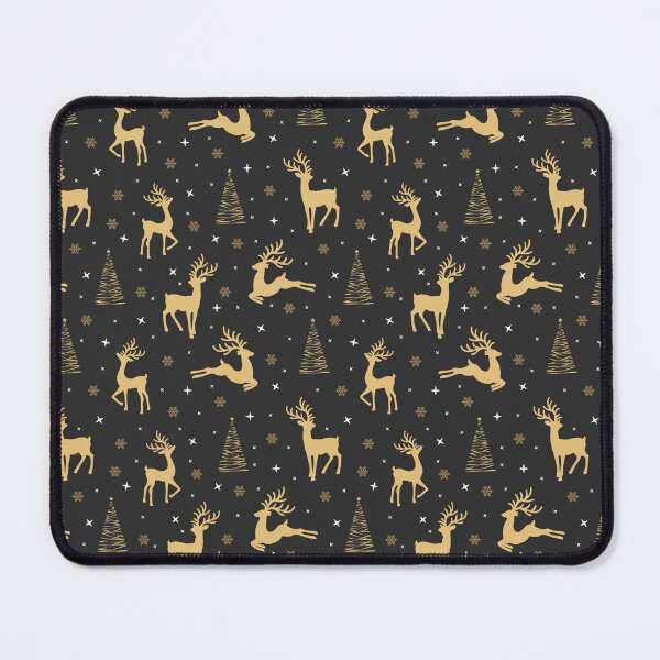 Item preview, Gold and black Christmas reindeer design throw pillow, home decor. designed and sold by karinasalwaszka.