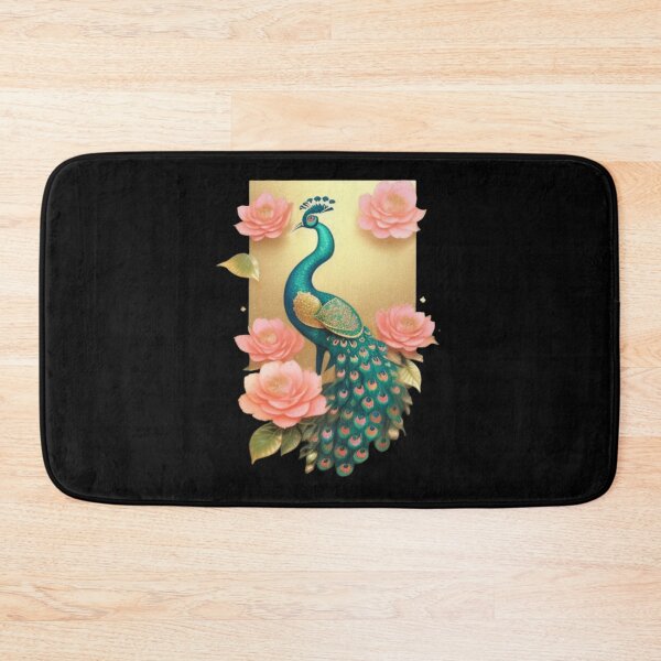 Item preview, Pink floral Peacock  designed and sold by Roxburylane.