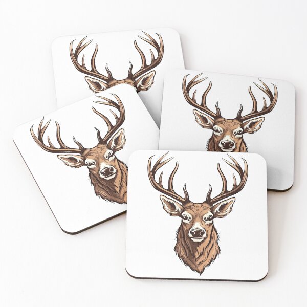 Item preview, Majestic Deer Head in Vector Style designed and sold by eyestetix.