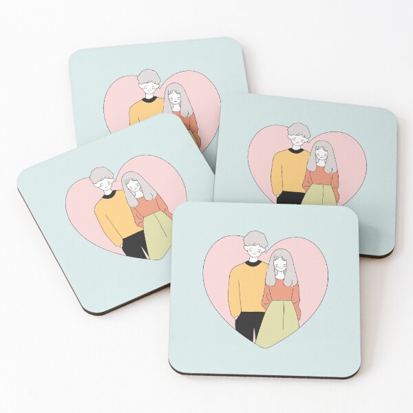 Item preview, Love Bubble: Cute Couple Illustration in a Heart designed and sold by PersonalSpacePH.
