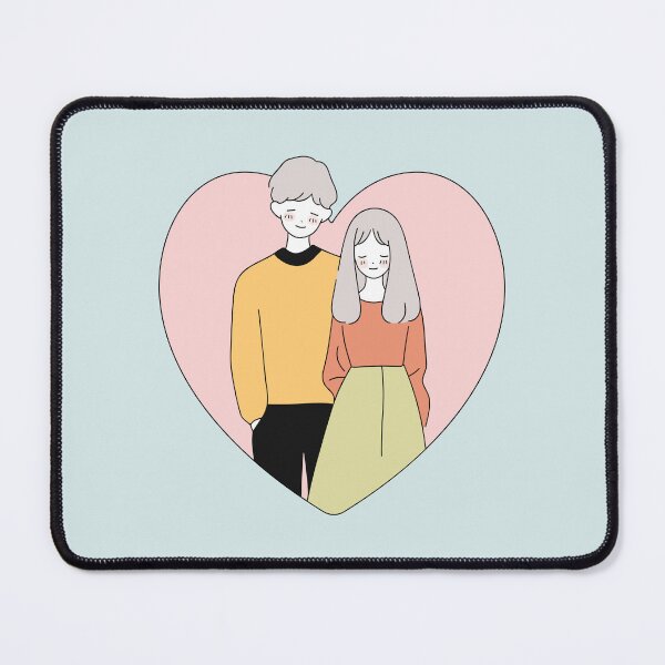 Item preview, Love Bubble: Cute Couple Illustration in a Heart designed and sold by PersonalSpacePH.