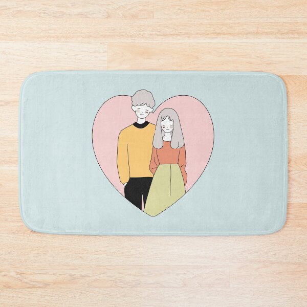 Item preview, Love Bubble: Cute Couple Illustration in a Heart designed and sold by PersonalSpacePH.