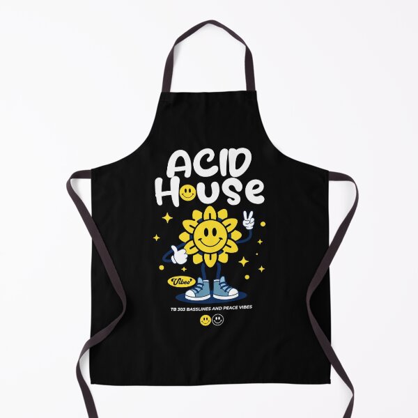 Item preview, ACID HOUSE  - Smiley Peace Flower (white)  designed and sold by Discothreadz.