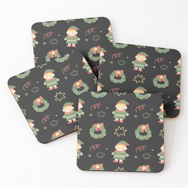 Item preview,  Kawaii Cute Christmas tree little boy elf watercolor pattern designed and sold by TNwandesignart.