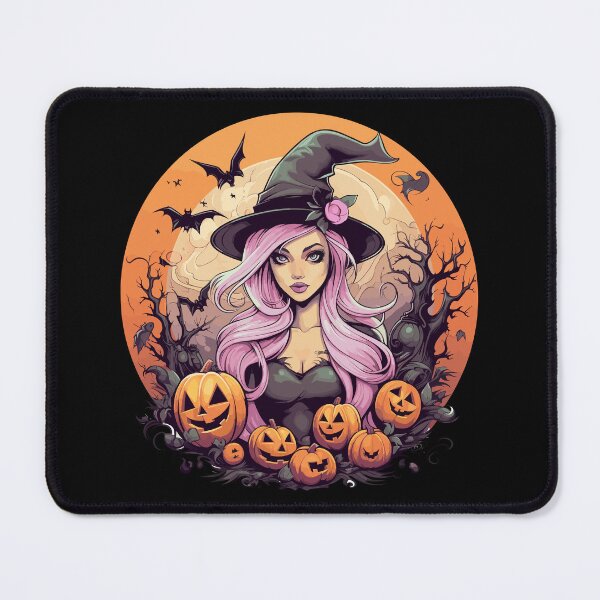 Item preview, Cartoon Witch with Pink Hair - Halloween Midnight Hocus Pocus Magic designed and sold by BNCH44.