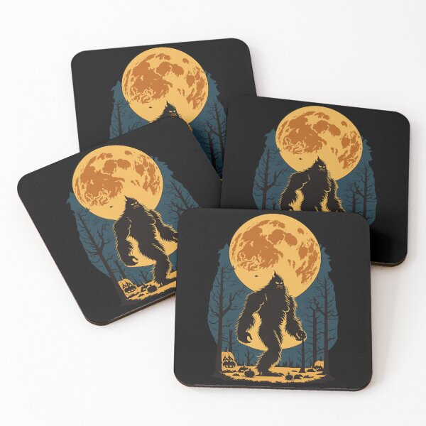 Item preview, Bigfoot Retro Moon Halloween Sasquatch Cryptid Legend designed and sold by Peculiarts.