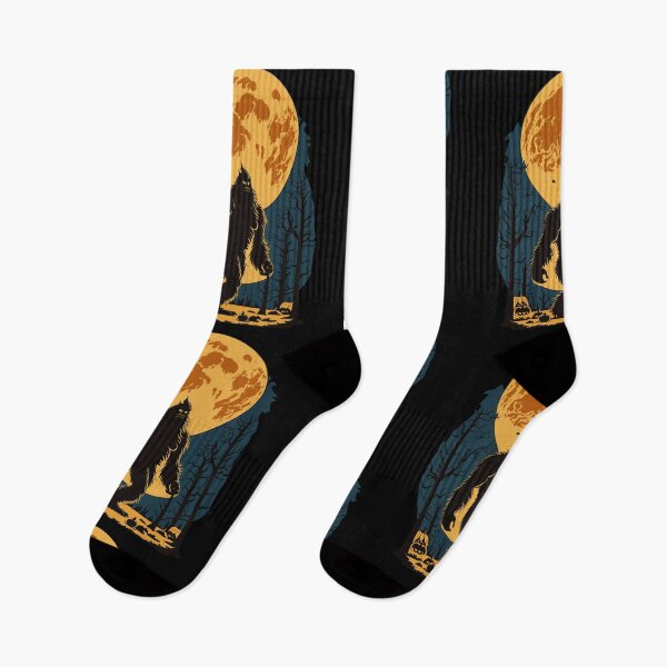 Item preview, Bigfoot Retro Moon Halloween Sasquatch Cryptid Legend designed and sold by Peculiarts.