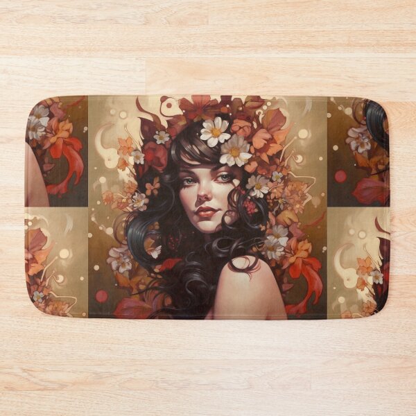Item preview, Vintage Floral Pinup Beauty Illustration designed and sold by GueloStudio.