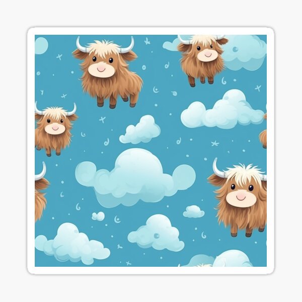 Vista previa del artículo con la obra «Vaca Clound», diseñado y vendido por natthaaekf.