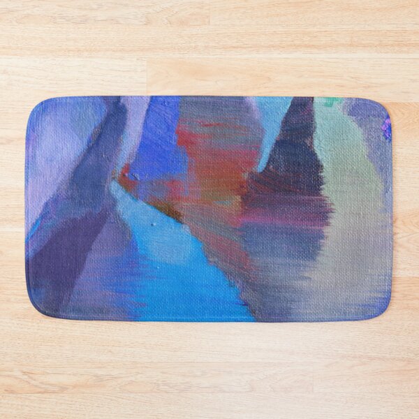 Item preview, Oil Painting closeup texture background with blue, lilac white colors vivid colorful creative detailed vibrant brush strokes designed and sold by MTShoppingLine.