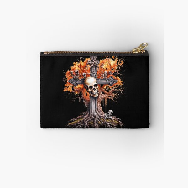 Item preview, Halloween Skull And Bones Rock Gothic Tree designed and sold by PugD.