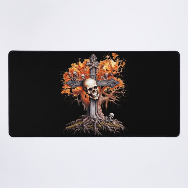 Item preview, Halloween Skull And Bones Rock Gothic Tree designed and sold by PugD.