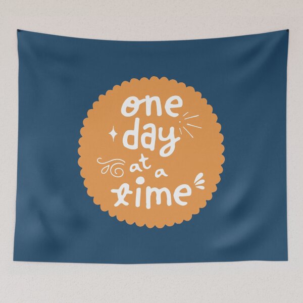 Item preview, "One Day at a Time" Cute Inspirational Text designed and sold by PersonalSpacePH.
