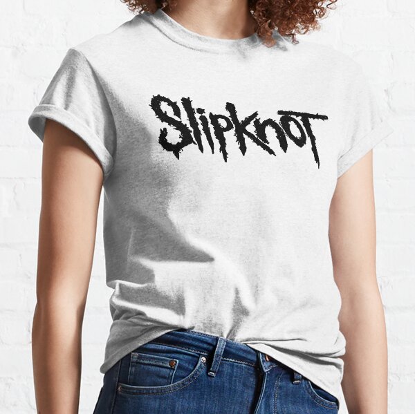 Slipknot 'Logo' (Grey) Womens Burnout T-Shirt