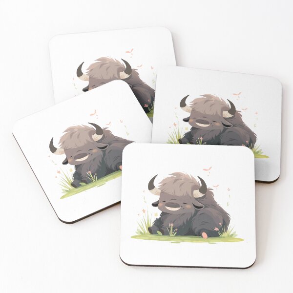 Item preview, Cute Smiling Yak designed and sold by whimsizoo.