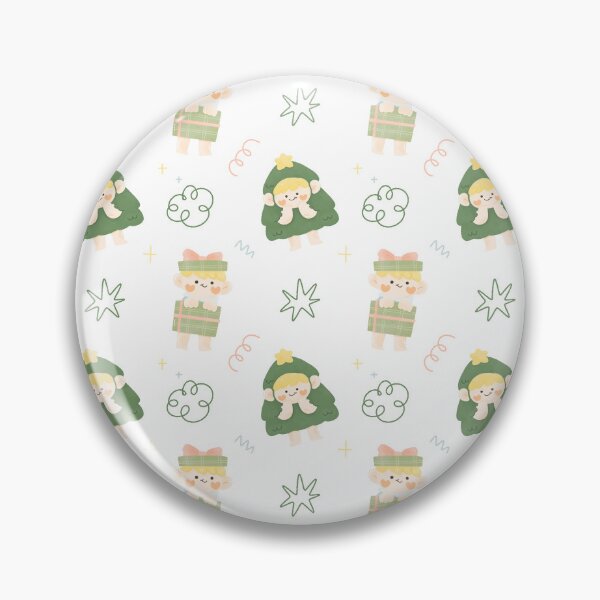 Item preview, Kawaii Cute Christmas tree gift little boy baby shower watercolor pattern designed and sold by TNwandesignart.