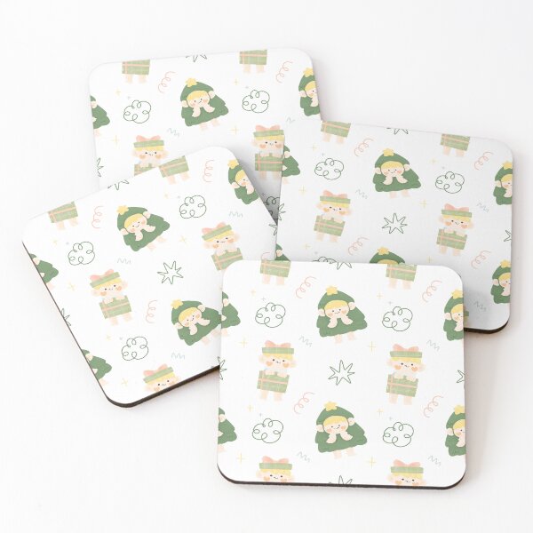 Item preview, Kawaii Cute Christmas tree gift little boy baby shower watercolor pattern designed and sold by TNwandesignart.