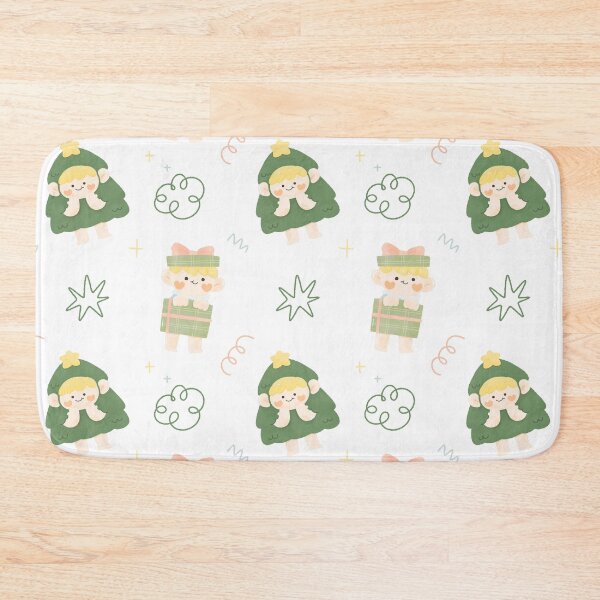 Item preview, Kawaii Cute Christmas tree gift little boy baby shower watercolor pattern designed and sold by TNwandesignart.