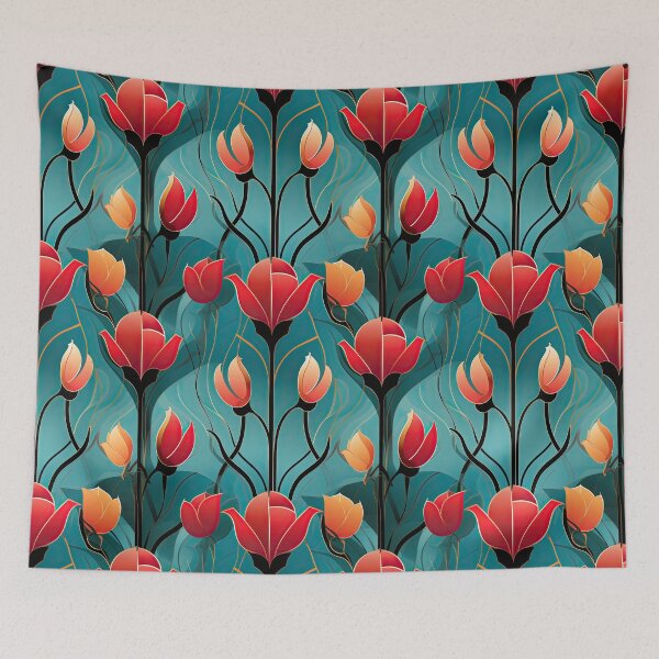 Item preview, Nouveau Tulips designed and sold by Pedra Panda.