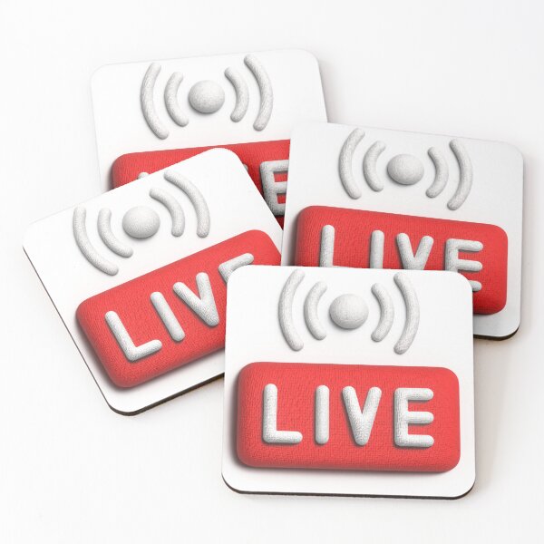 Item preview, Live streaming red icons. designed and sold by theguy17.
