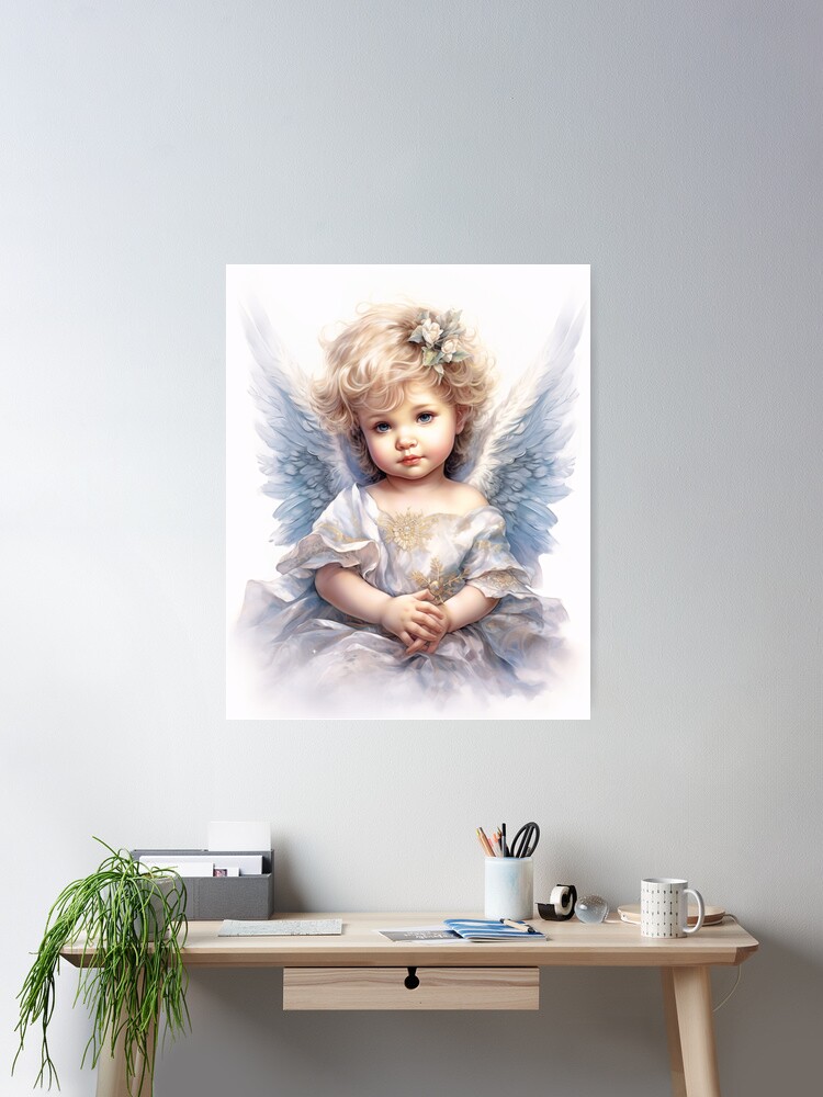 かっこいいアメリカポスター　LA ANGEL BABY ⭐︎裏汚れあり　格安 Amazon.com: YUKORT Cute Angel Baby Canvas Painting Simple