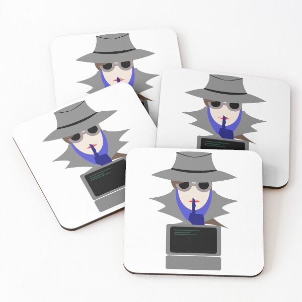Item preview, Lady Grey Shush (Cauc W/Computer): A Cybersecurity Design designed and sold by McNerdic.
