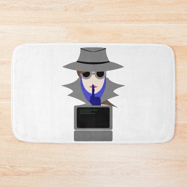 Item preview, Lady Grey Shush (Cauc W/Computer): A Cybersecurity Design designed and sold by McNerdic.