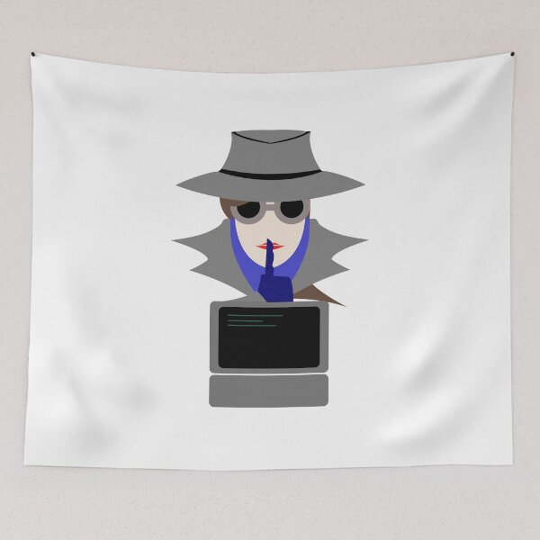 Item preview, Lady Grey Shush (Cauc W/Computer): A Cybersecurity Design designed and sold by McNerdic.