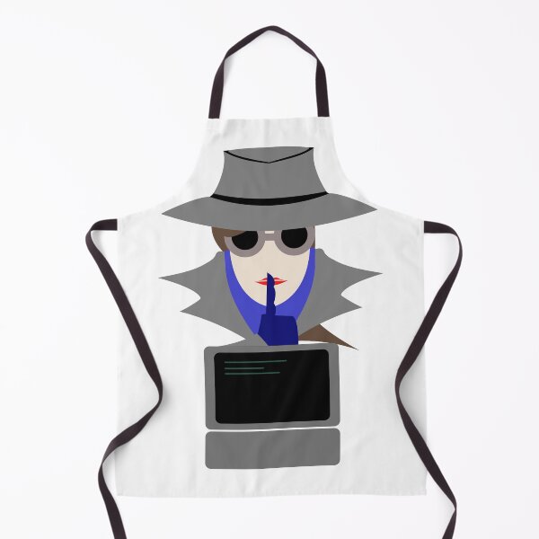Item preview, Lady Grey Shush (Cauc W/Computer): A Cybersecurity Design designed and sold by McNerdic.