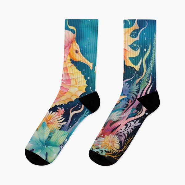 Item preview, Ocean Depths with Seahorses and Corals Underwater designed and sold by Zoomie-s.