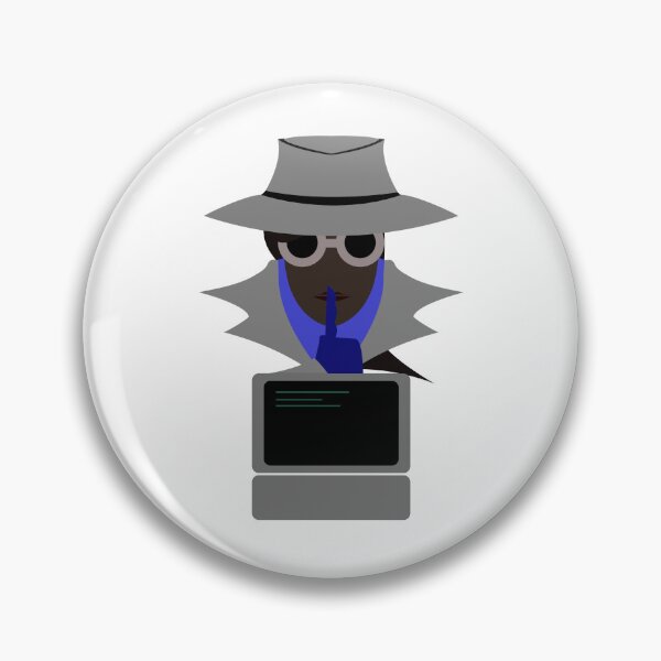 Item preview, Lady Grey Shush (Afro W/Computer): A Cybersecurity Design designed and sold by McNerdic.