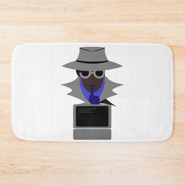 Item preview, Lady Grey Shush (Afro W/Computer): A Cybersecurity Design designed and sold by McNerdic.