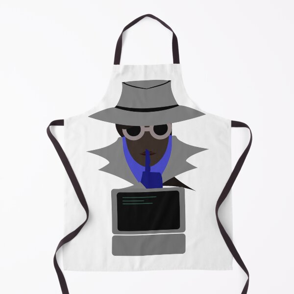 Item preview, Lady Grey Shush (Afro W/Computer): A Cybersecurity Design designed and sold by McNerdic.