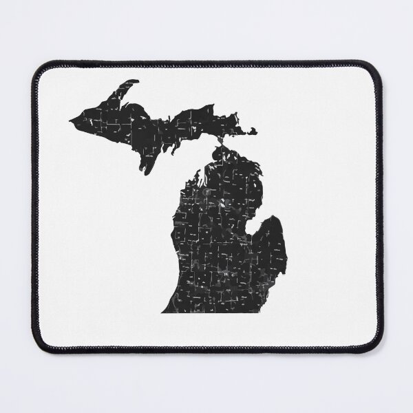 Item preview, Michigan Map Illustration (Black) designed and sold by Corner-Distro.