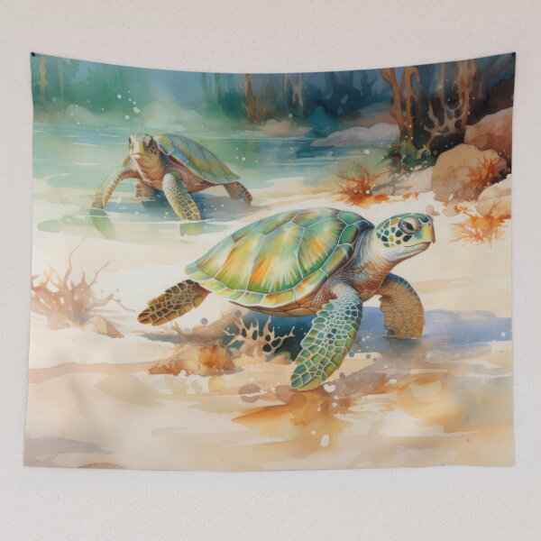 Item preview, Ocean Depths with Turtles, Ocean Rocks, Sandy Floor designed and sold by Zoomie-s.