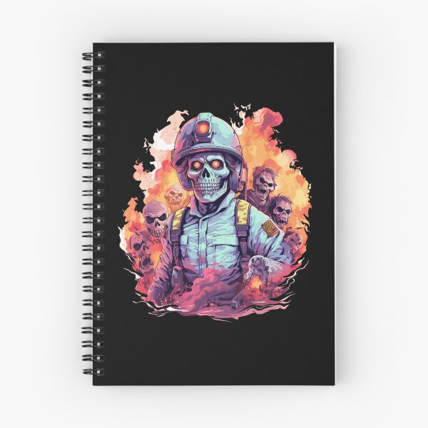 Item preview, Zombie Firefighter Surrounded by Ghostly Halloween Undead designed and sold by BNCH44.