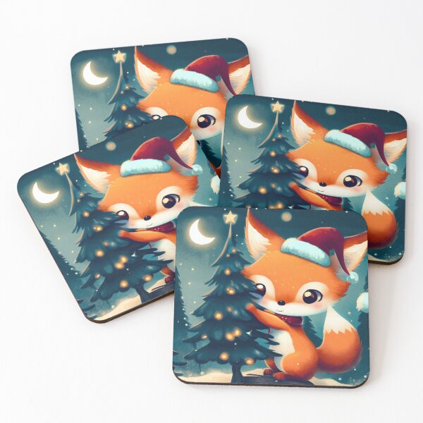 Item preview, Christmas eve cute fox celebration designed and sold by Visuals of  Karthik.