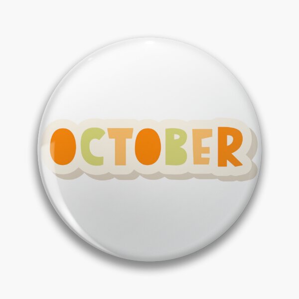 Item preview, October Month Typography Planner Sticker designed and sold by JAG2B.