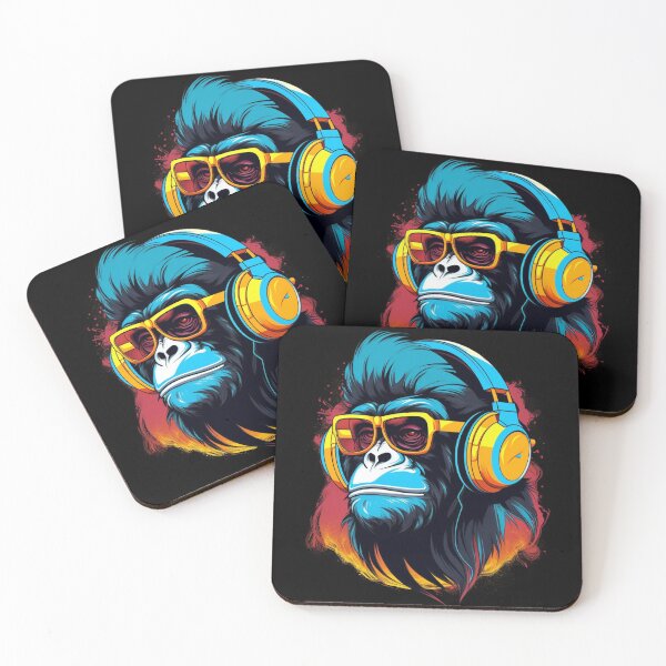 Item preview, Monkey Wearing Sunglasses designed and sold by Myra365Art.
