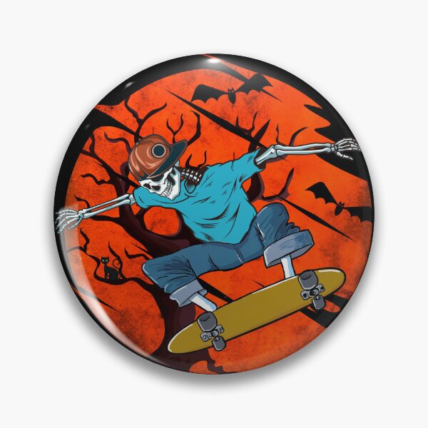 Item preview, Skateboard Skeleton Skull and Bones for Skaters Halloween designed and sold by PugD.