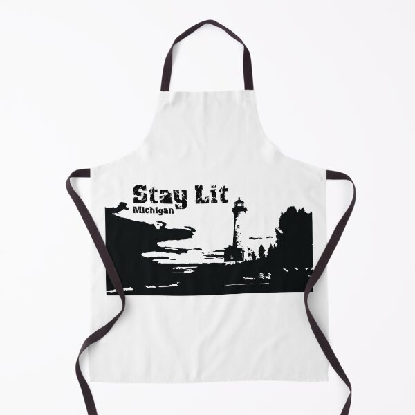 Item preview, Stay Lit, Michigan (Black) designed and sold by Corner-Distro.