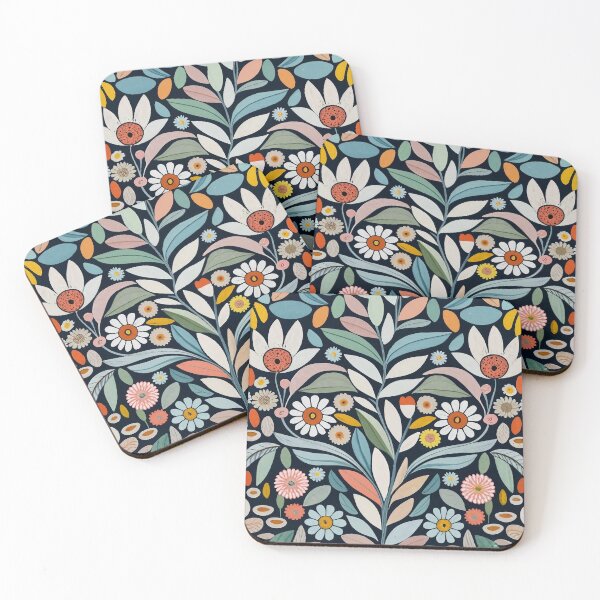 Item preview, Beautiful semi-mirrored pattern with petals and leaves designed and sold by Aktio  Design.