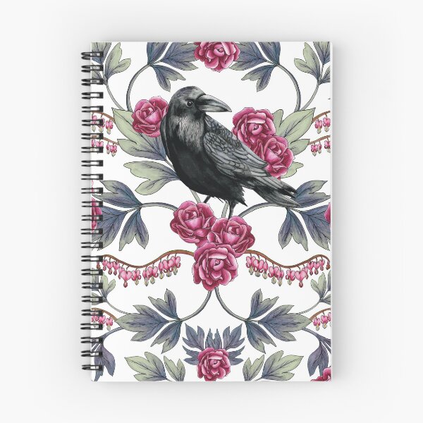 Item preview, Crow, Bleeding Heart & Roses Floral/Botanical Pattern designed and sold by somecallmebeth.