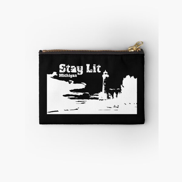 Item preview, Stay Lit, Michigan (White) designed and sold by Corner-Distro.