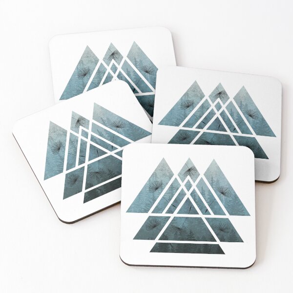 Item preview, Sacred Geometric Triangles - Misty Forest & Dandelions designed and sold by maryedenoa.